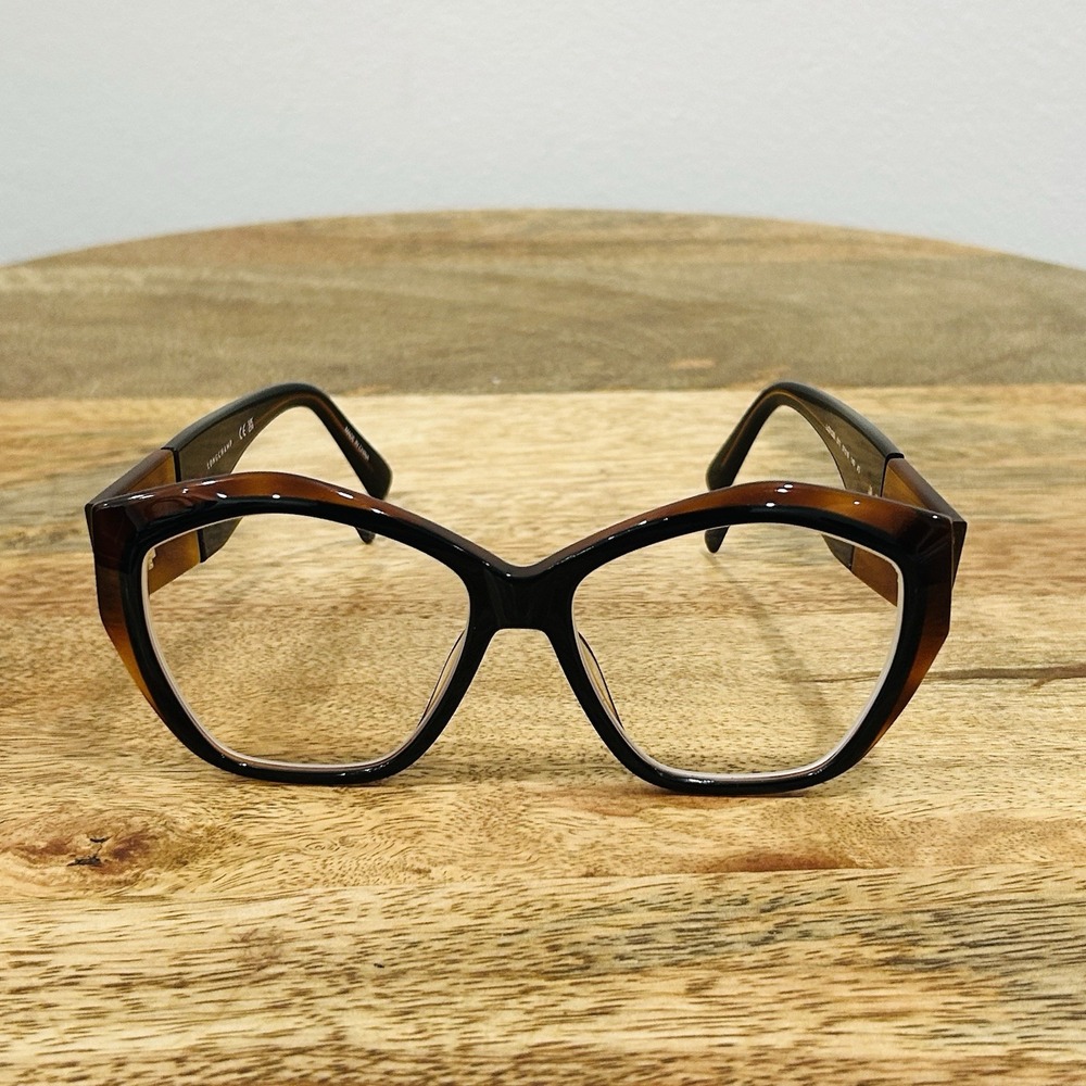 LONGCHAMP LO712S 011 BLACK HAVANA FULL RIM EYEGLASSES Frames Only 57-16-140